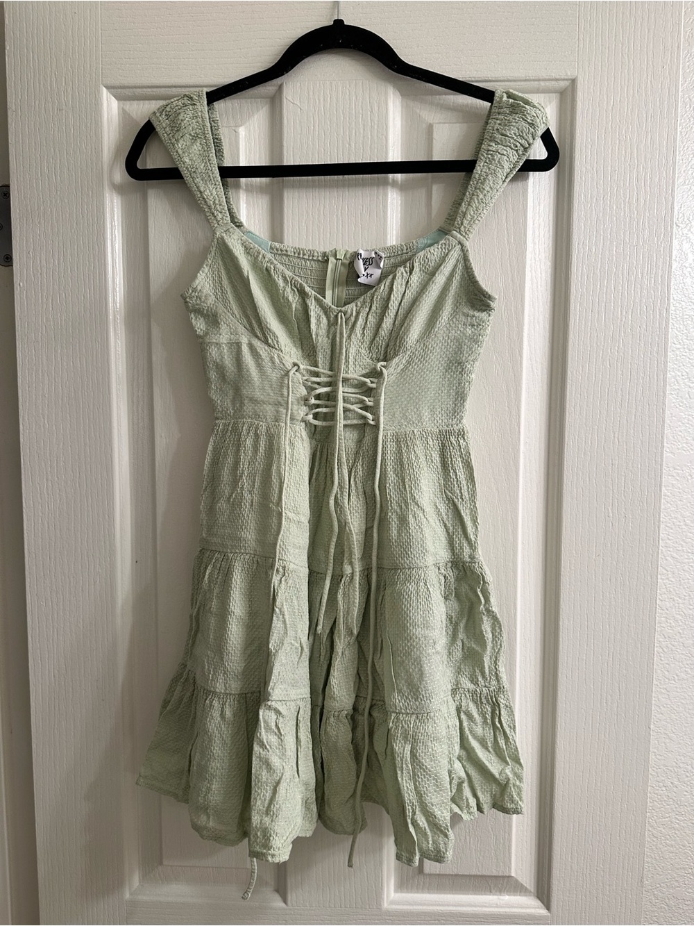Princess Polly Light Green Tiered Summer Dress